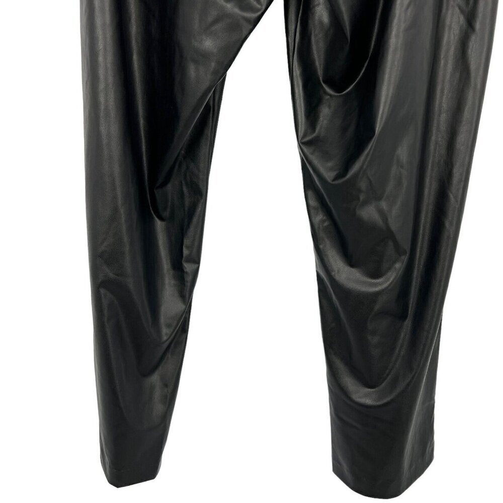 NWT Caroline Rose Skinny Pants Plus Size 2X Black Faux Leather Pull On Casual - Picture 2 of 11